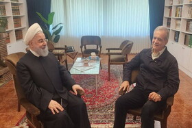 عکسی از دیدار مسعود پزشکیان با حسن روحانی